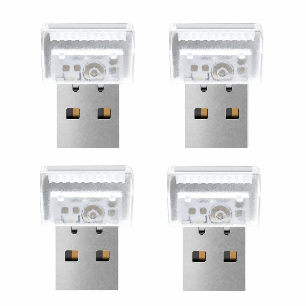 4 PCS Plug-in USB Interface LED Night Light Portable Atmosphere Lamp Gaming Room