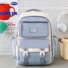 Large Capacity Backpack Student Lightweight Schoolbag Color Contrast Backpack