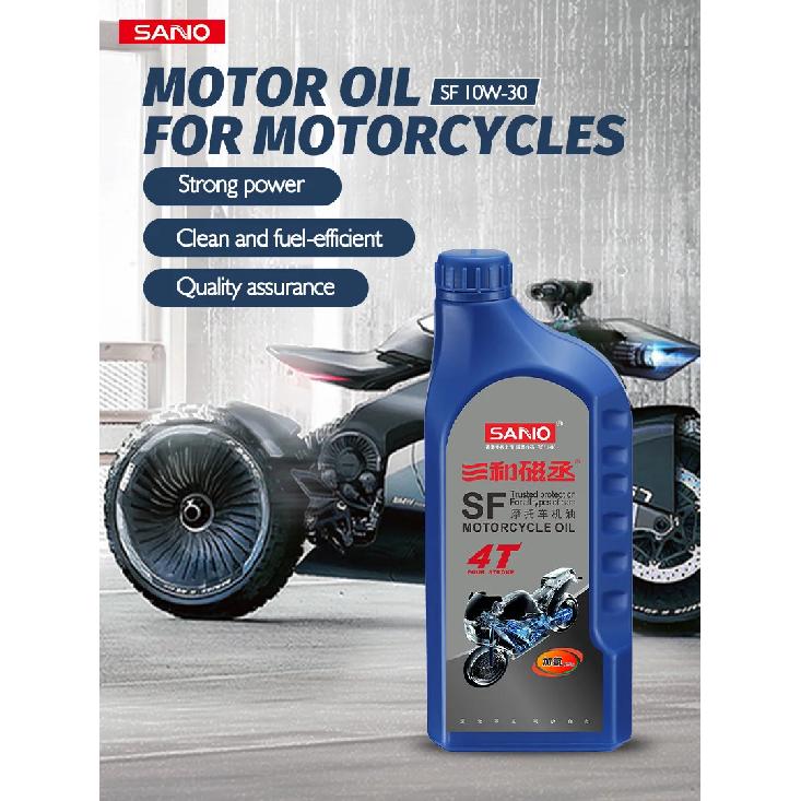 SANVO 4T SF Motorcycle Oil 10w30 Lubricant Anti-Wear Protection Noise Reduction for Enhanced Performance 0.9L