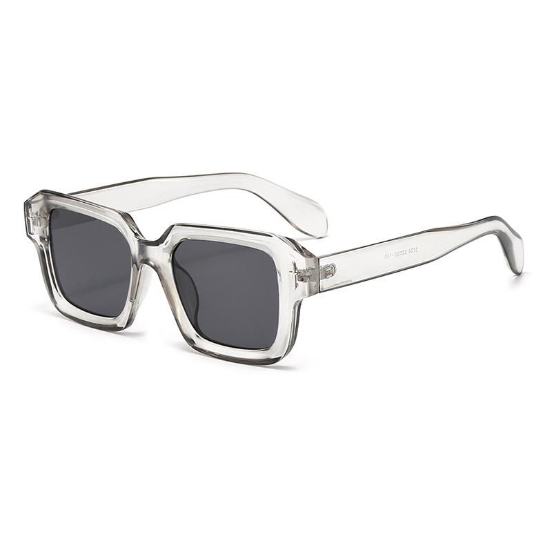 European and American vintage square frame sunglasses with new rivet design are simple and stylish UV-blocking sunshades