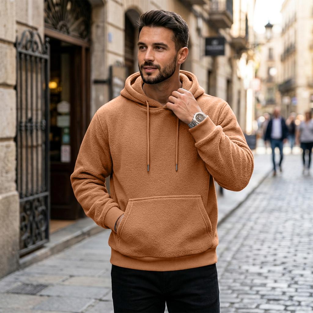Men's Casual Hoodie Long Sleeve Lined Sweatshirt Jacket for Everyday Wear