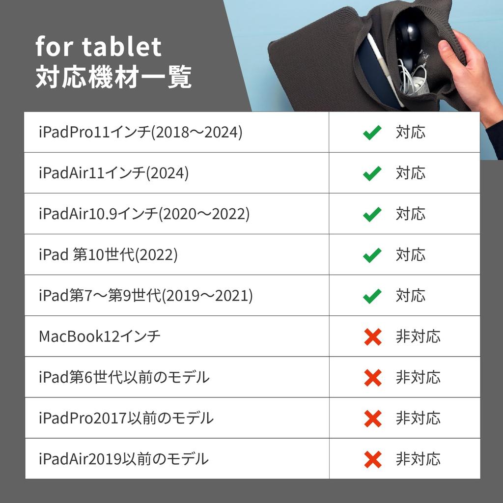 Andgo Square W Tablet Cover for Silver Tablets, Rectangular, Thick,