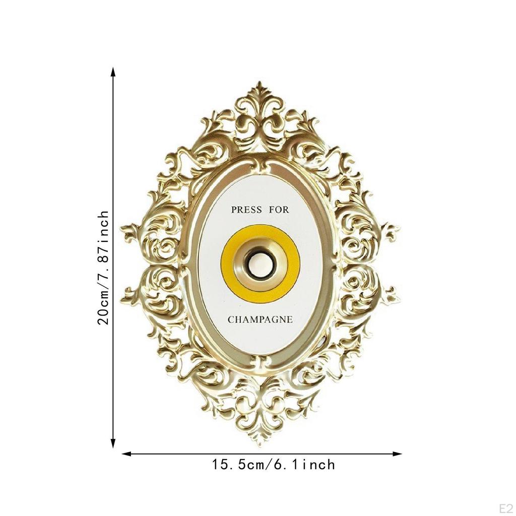 Creative Bell Ornament Decorative Door Chime Wall Decor Artwork Retro Desktop Decoration Champagne