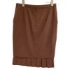 Hermes Lemaire Period Brown Wool Random Tuck Layered Medium Skirt Skirt 36 BrownUsed
