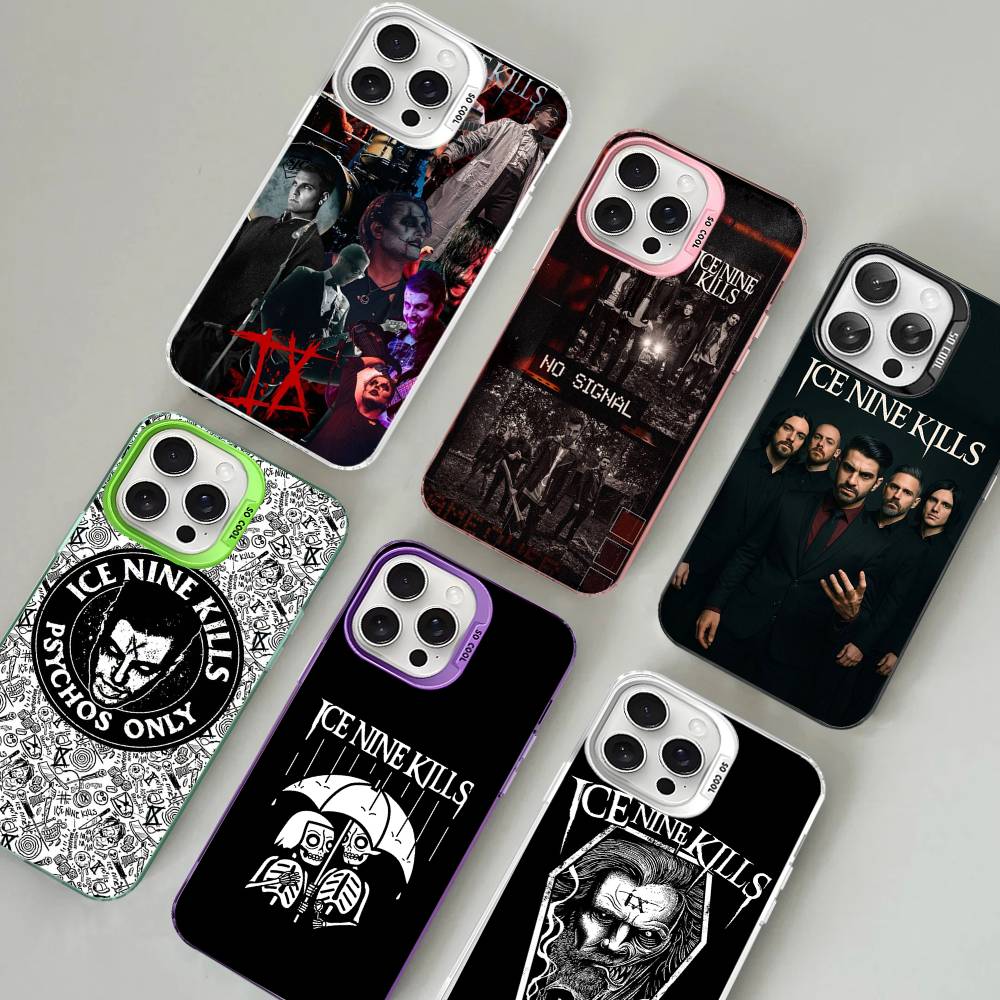 Ice Nine Kills Band Phone Case Color Silver Shell For iPhone 17 16 15 14 13 12 11 Pro Max Plus