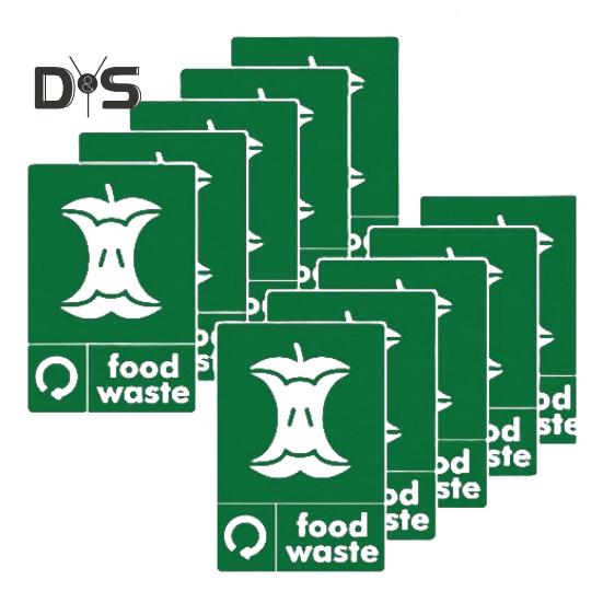 

10 шт. наклейки на мусорные баки с пищевыми отходами, самоклеящиеся, с сильной липкостью, водонепроницаемые, многоцелевые виниловые наклейки-наклейки 10pcs