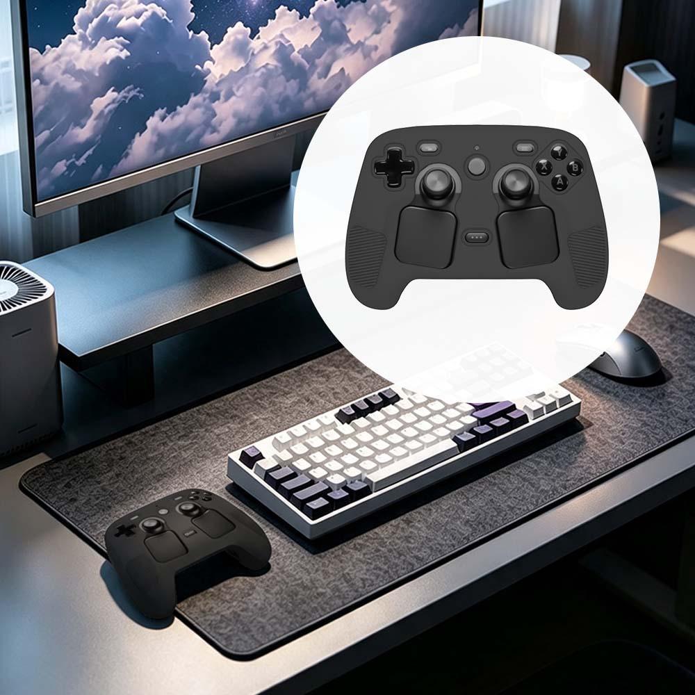 Silikon-Schutzhülle für Steam Controller/Steam Controller 2 2026, Weiche Anti-Rutsch-Gaming-Gamepad-Schale für PC Steam Deck