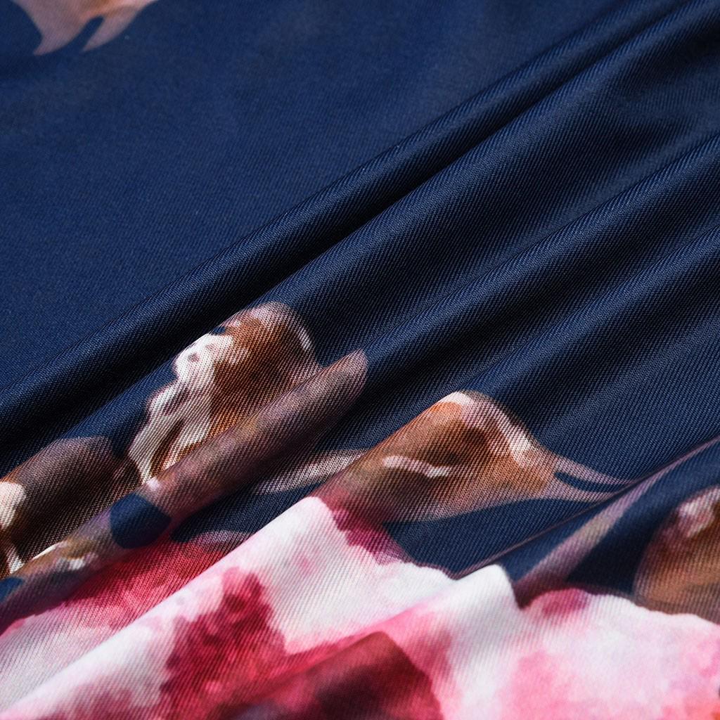 Sexy Womens Sleeveless Floral Printed Holiday Party Short Mini Dress