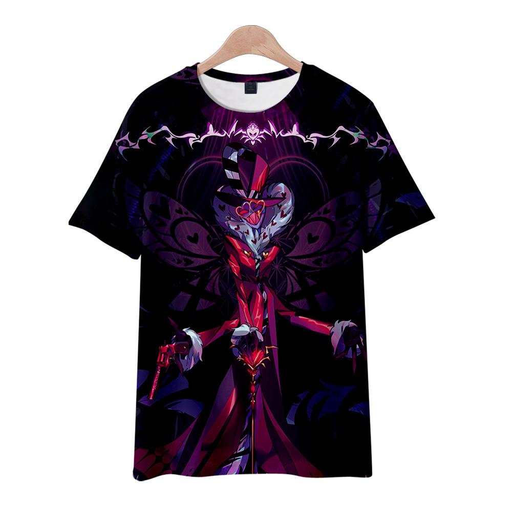 10 Colors Summer Fashion Women/Men's Casual Anime Hazbin Hotel Printed Cosplay Short Sleeve T-shirts
