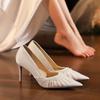 Hot Selling 2025  new Women Shoes Decoration Pointed Toe Women Sandal High Heel Shoes for Women Cover Toe Stiletto Ladies Shoe