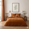 Embossed Cotton Bedding Set 220 X 240 Cm Clara Caramel