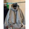 Spring/Autumn New Style Cute Floral Loose Women's Flower Pouch Short Jacket Outdoor Windbreaker Coat