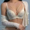 Female Summer Sexy Polka Dot Beauty Back Small Chest Show Big Close Pair of Breast Anti Sagging Underwear