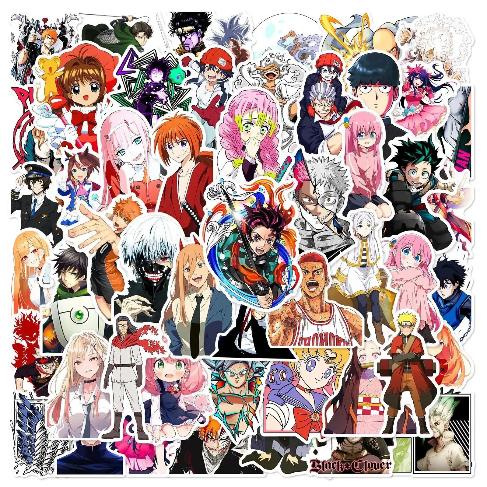 

2025 50Pcs/Set Mixed Anime Stickers Cartoon Sticker Decals Laptop Motorcycle Luggage Phone Waterproof Sticker for Children Toy