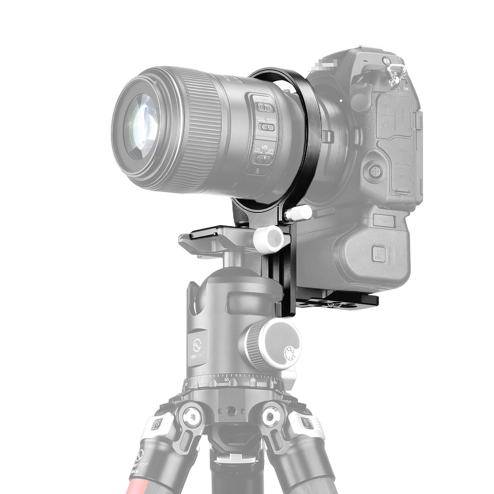 

SWFOTO 85mm Ring Tripod Mount for Horizontal and Vertical Equipped with Type Quick Release Suitable for SLR Cameras with Grips LS-85 Shooting,