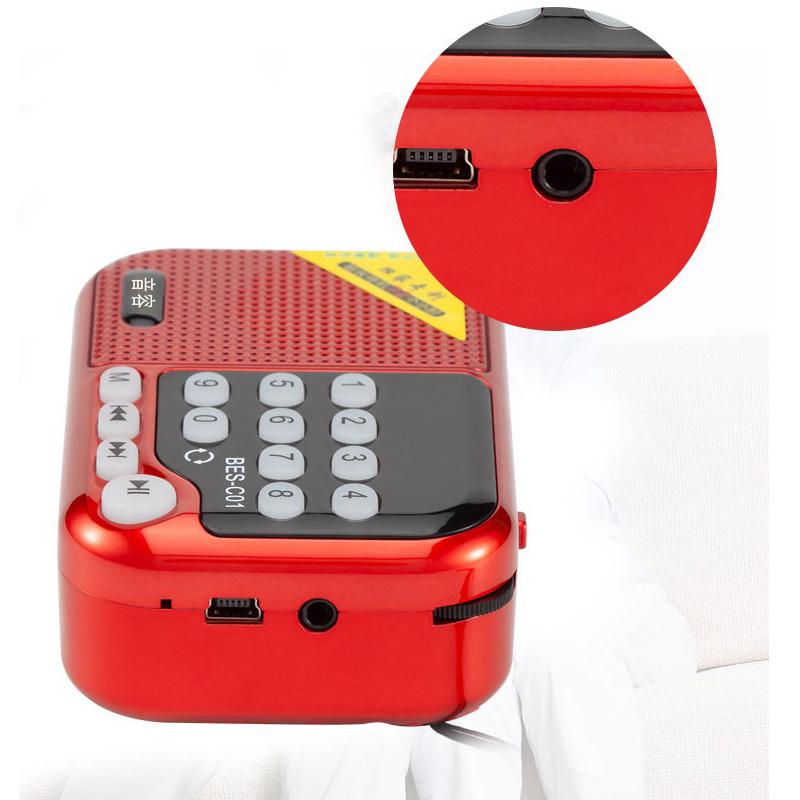 C01 Mini Tragbare Ältere Radio Karte Kleine Lautsprecher 3,5mm Jack TF Karte/USB Mp3 player