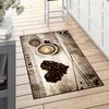 Kitchen Rug 50x80 Cm Polyester Coffee Beige