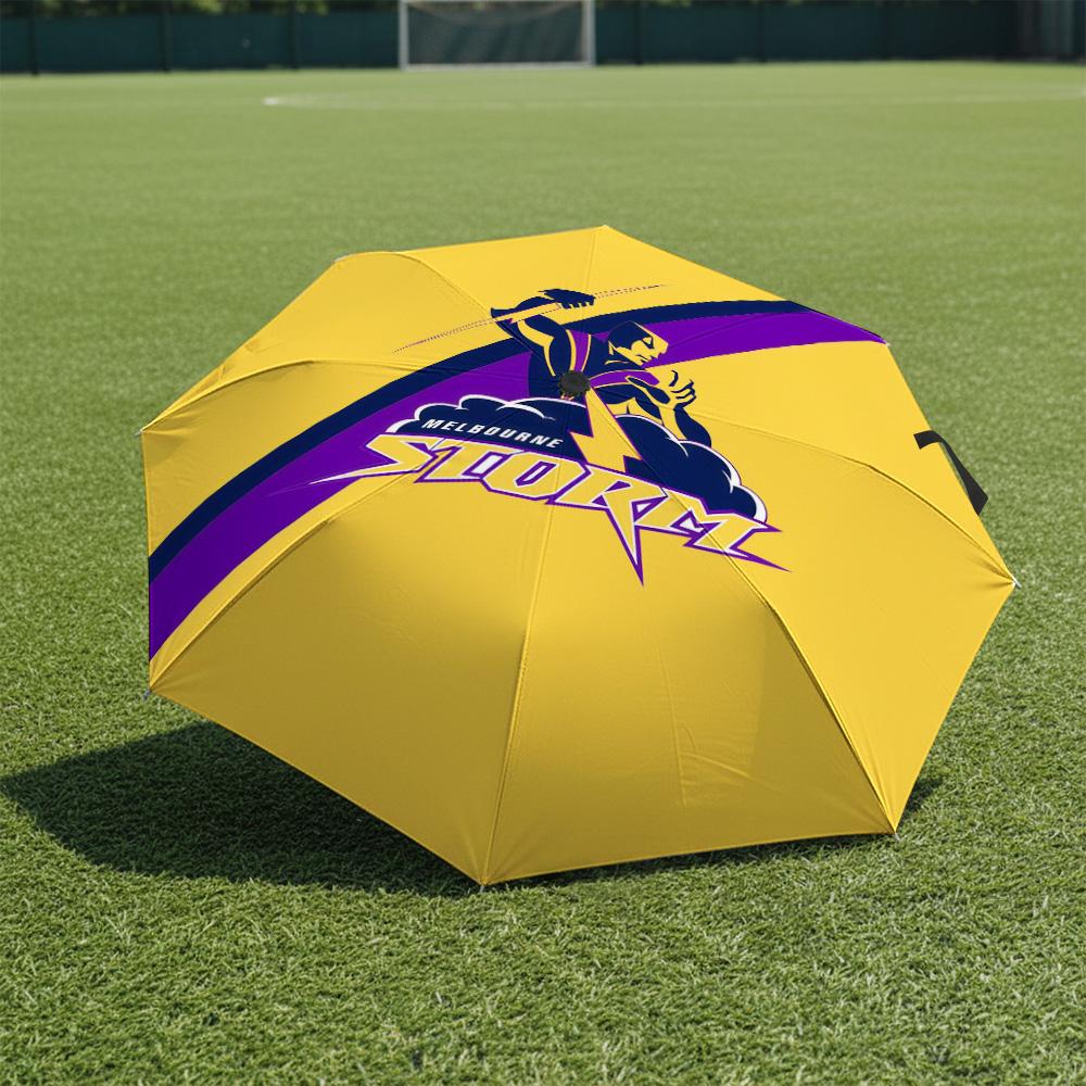 

1 шт. Автоматический складной зонт - Узор Melbourne Storm, Портативный и складной дизайн с 8 спицами, Рождественские и Дни рождения Подарки разноцветный