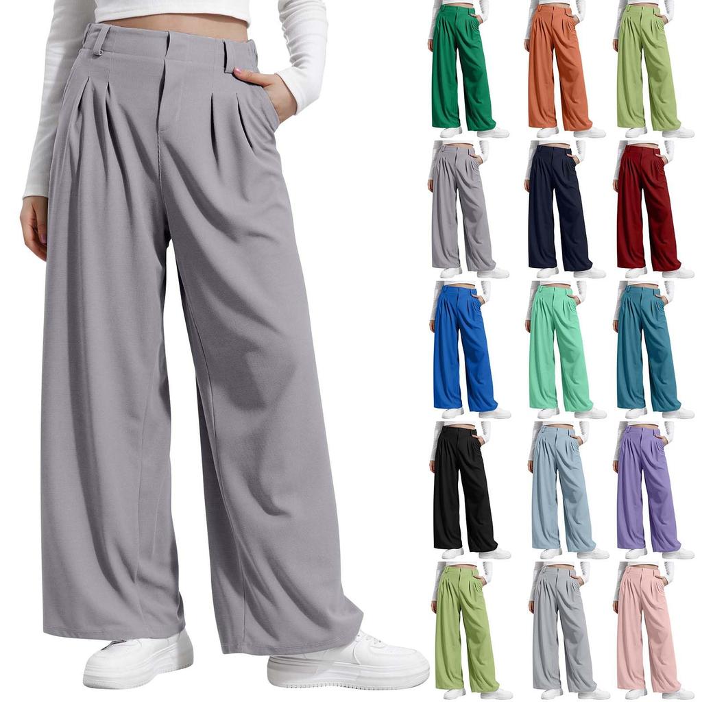 Ladies Fashion Casual Pants Solid Color Pants