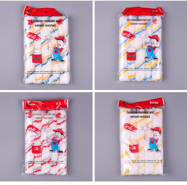 Solvent-Resistant 4-Inch Mini Thumb Roller Brush for Hot-Melt Marine Paint Coating