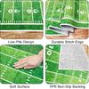 Green Runner Rug 2x6,Football Field American Sports Green Lawn Sport Game Team Competition,Throw Accent Area Rug Non Slip Washable Runner Carpet for