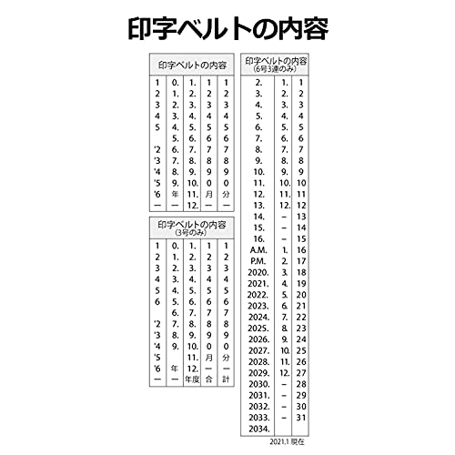 Shachihata Rotating Rubber Stamp, Roman Date, First Issue, Stamp Size: Approx. 64 x 12 mm, Mincho Font