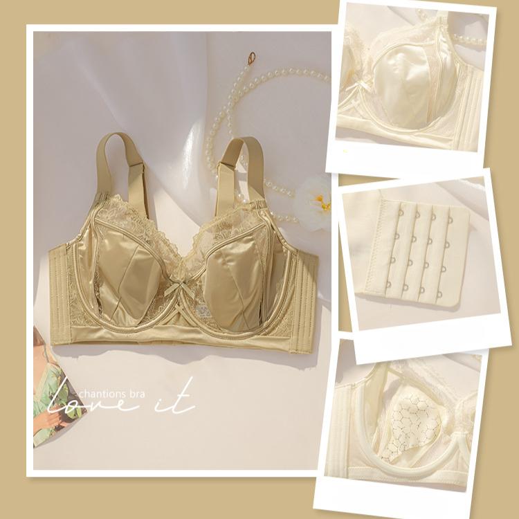 Lingerie Women's Full-cup Thin Bra Adjustable Anti-sagging and Breast Retraction Large-sized Bra Push Up Bra