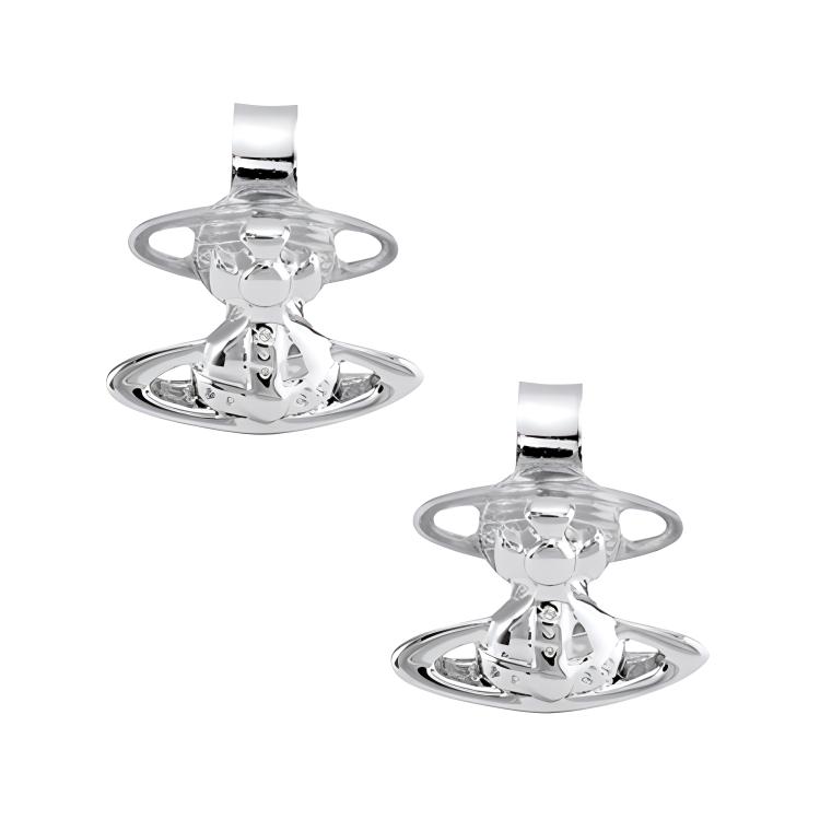 Vivienne Westwood Lorelei Classic Saturn Brass Earrings Women earrings Silver 6201001402P019P019 Box