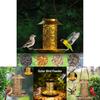 Charming Outdoor Solar Metal Hummingbird Feeder And Decorative Garden Light For Bird Feeding And Watering