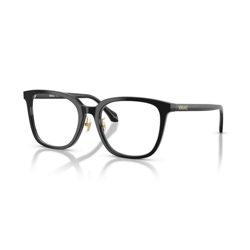 Versace [Available prescriptions] 3378D Brand Logo Acetate Square Optical Frame Women s Black 24731141 0VE3378D-GB1-Black F