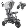 6 In 1 Foldable Kids Trike with Adjustable Parent Handle & Canopy for Ages 1-5, Grey