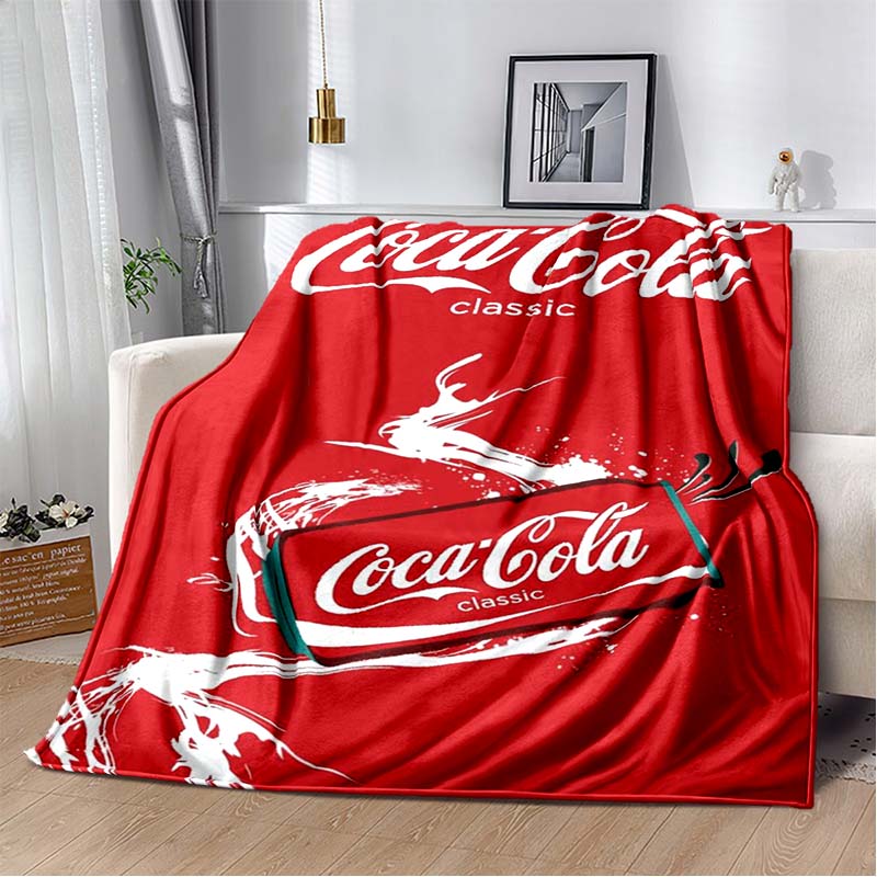 

Coca-Cola Logo Flannel Blanket, Soft Throw Blanket for Bedroom 80cm x 120cm