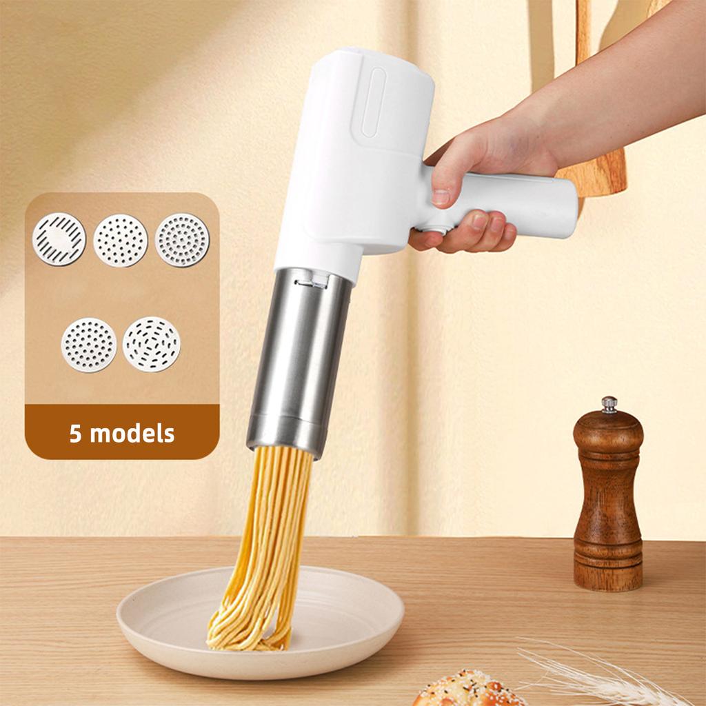Electric Pasta Maker Pasta Press Machine Hands-Free Pasta Maker Compact Handheld Wireless Noodle Maker for Home Use