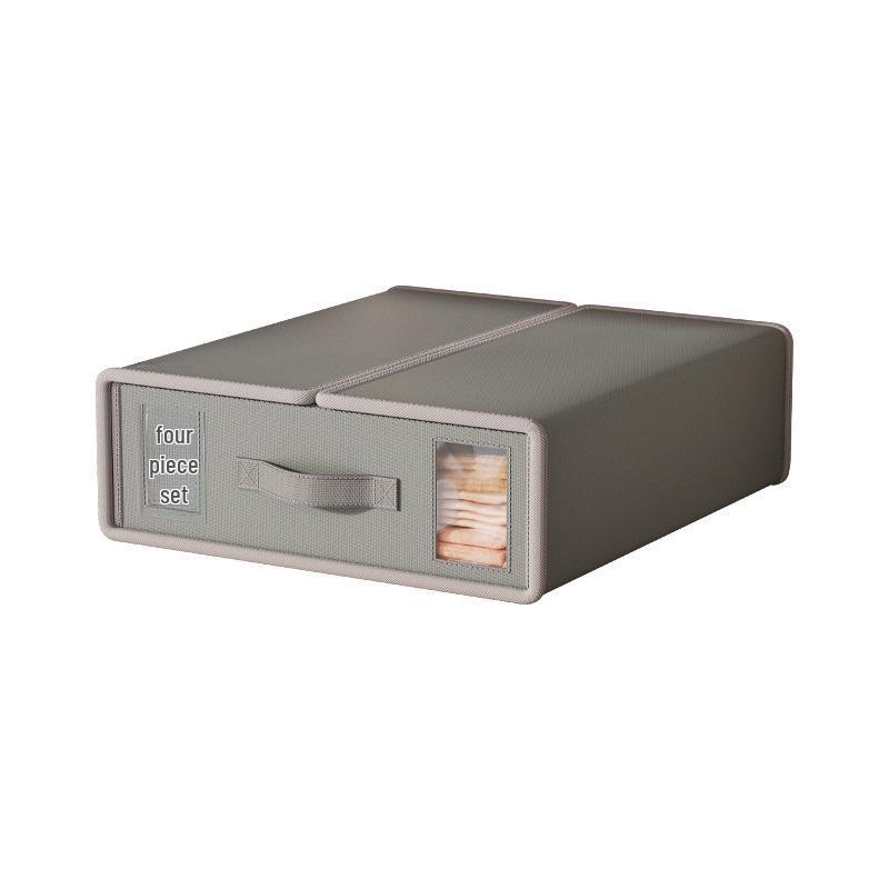 Oxford Cloth Quilt and Blanket Storage Box - New Four-Piece Wardrobe Organizer