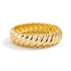Metal Thread Texture Bangle Thick Women's Hand Bracelet Hip-Hop Retro Spring Bracelet  Men Women