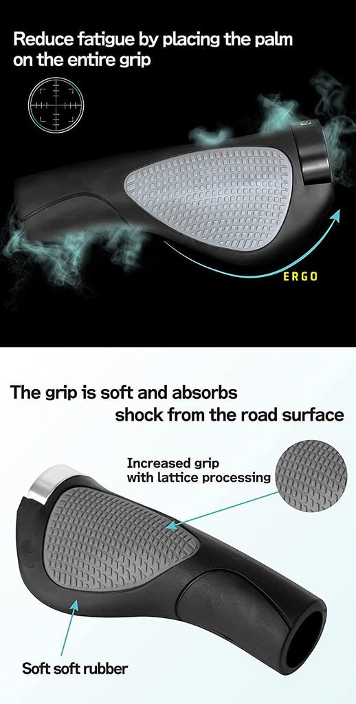 GORIX Bicycle Grips Grips for Cross and GX-D2 [Lock-On Bikes, MTB, Bicycles] (Black)
