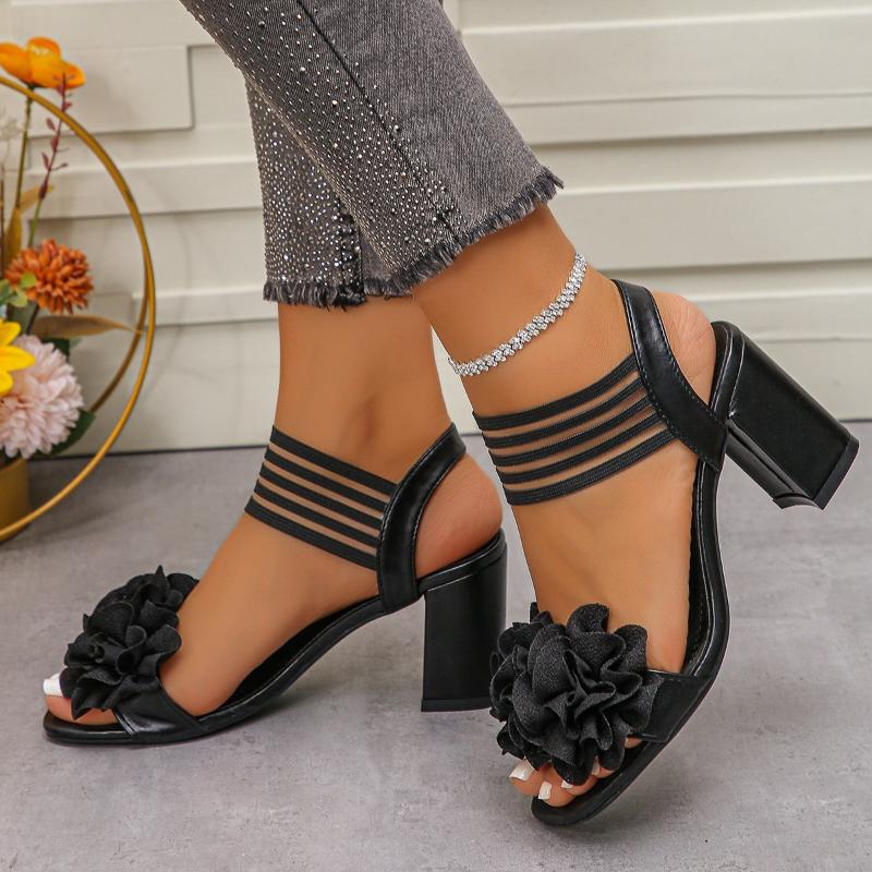 2026 Neuer Modischer Feenstil High-Heel Sandalen Bequem Zwei-Trage-Design Blockabsatz