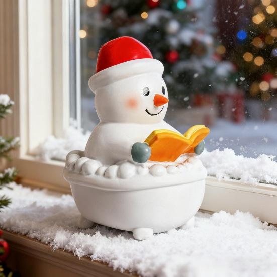 Christmas Night Light Small Resin LED Santa/Jesus/Snowman Lamp Christmas Nursery Nightlight for Kids Bedroom Tabletop Decor