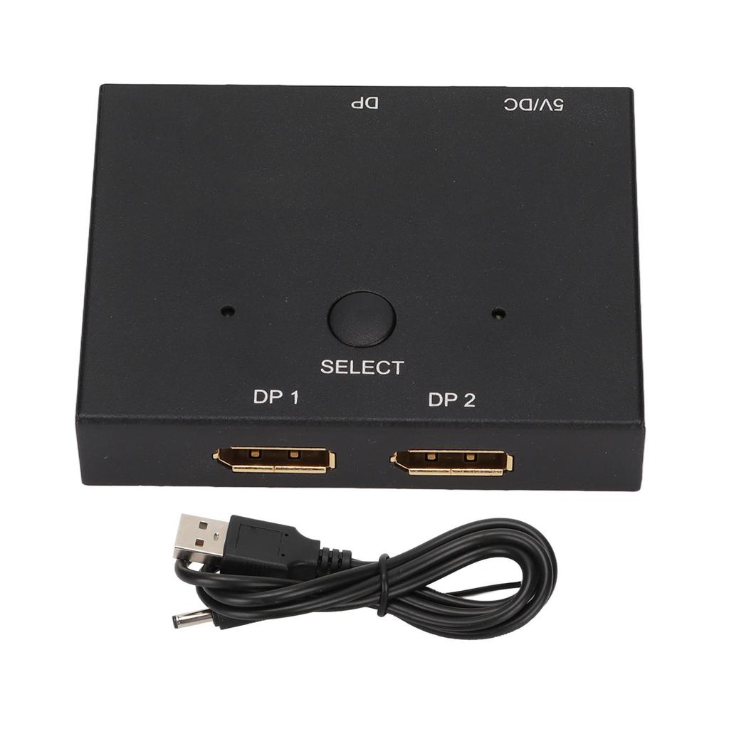 Displayport Splitter Bidirectional DP Switch Aluminium Alloy Displayport Switcher 8K At 60Hz 4K At