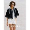Blacknini "Holiday Set" Italy Heavy Twist Sea Island Cotton Embroider New Chinese Short Coat/Sling
