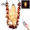 Fernbedienung LED Geisterlichter Schwingende Outdoor-Dekoration, Großer Halloween-Hänger mit Ahornblatt Leuchtendes Gaze-Anhänger Ranke Und für Baum, Veranda, Hof,
