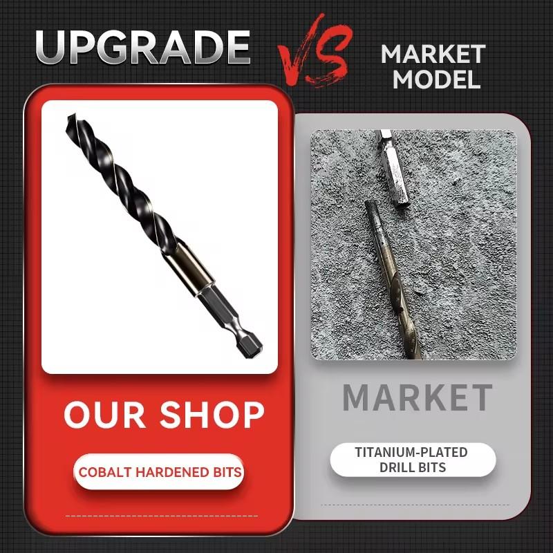 1,5-7,5 mm Sexkantsfäste Spiralborr Trä Metall Hålborr Kärnborrverktyg Koboltkarbidspets Plattborr HSS