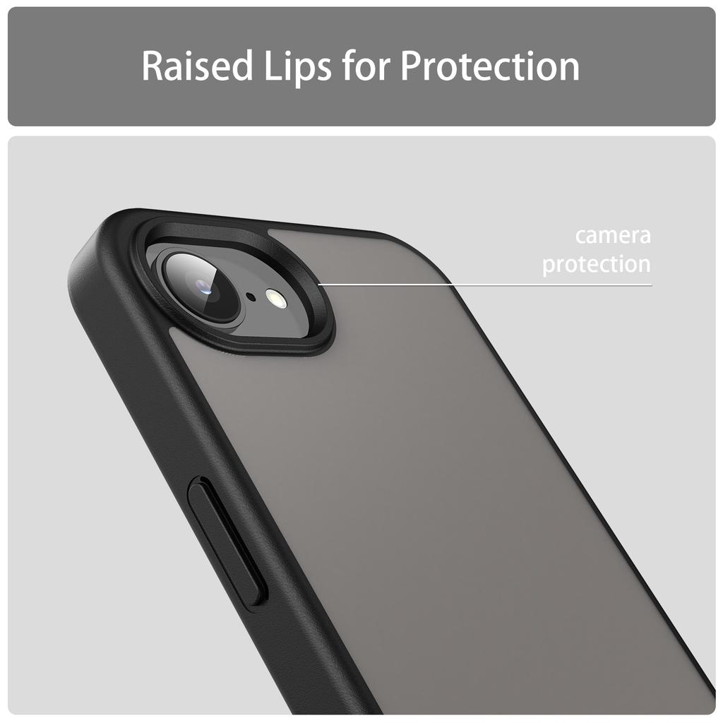 For iPhone 16e Case Skin Touch Matte Anti Drop TPU PC Phone Back Cover