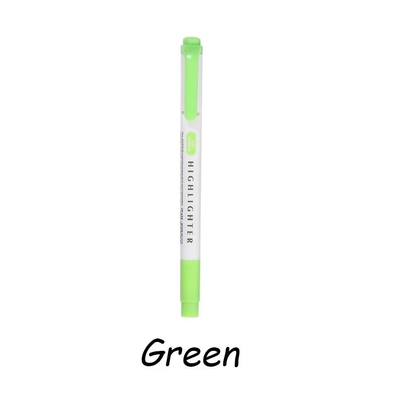 

Двуглавый маркер-ручка Kawaii маркер яркие цветные маркеры школьные офисные художественные канцелярские маркеры зелёный