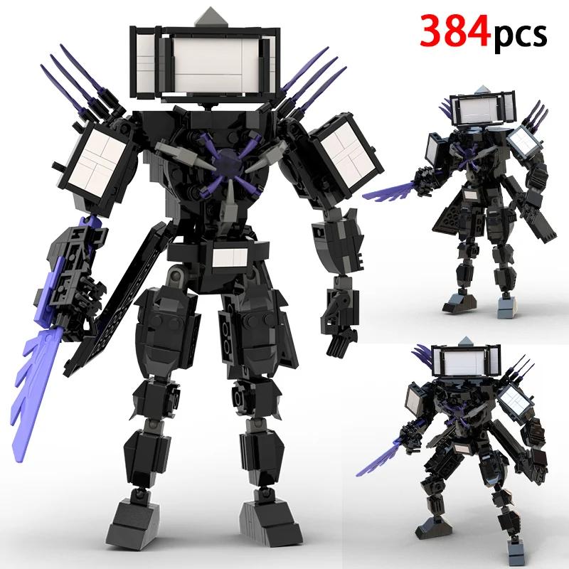 New Skibidi Toileted Titan Skibidi Clock Man Upgrade Building Blocks TVman Speakerman Figures Assembly Toys for Kid Xmas Gift