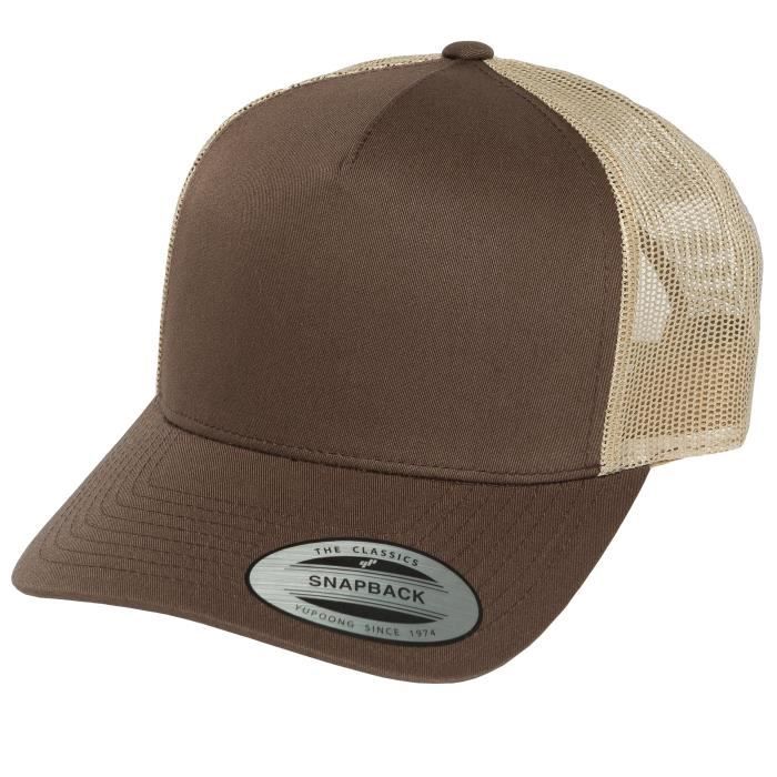 Casquette Trucker - Flexfit - 6506T - Brun - Réglable - Été