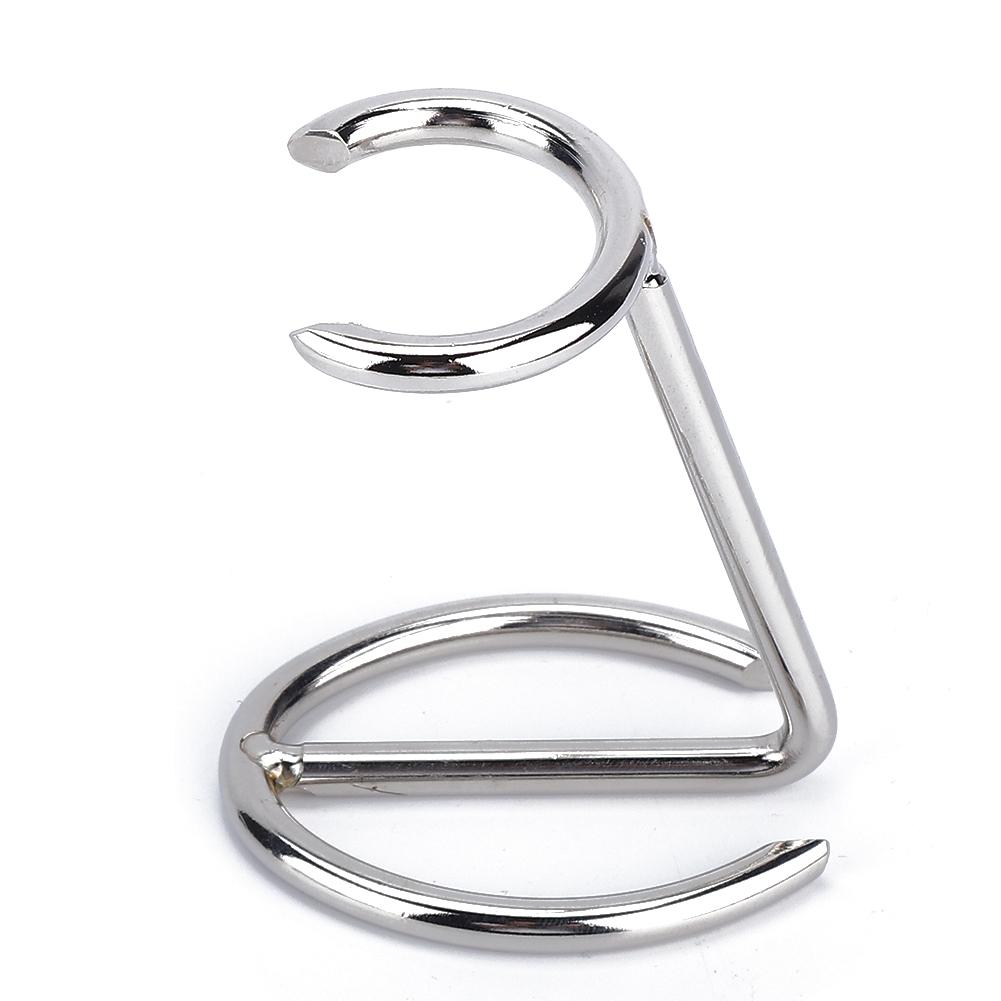 Men Shaving Brush Stainless Steel Stand Razor Holder for Salon Home Travel Use