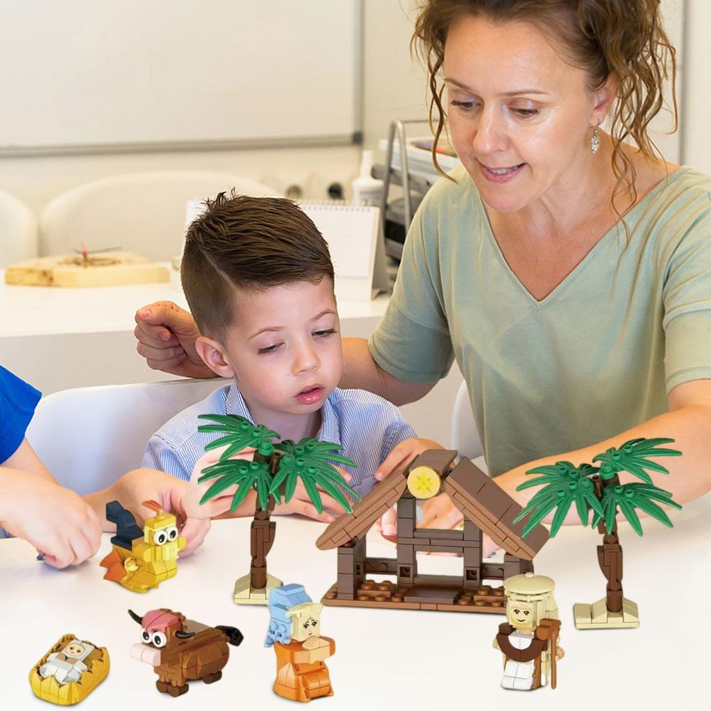 Novoroční adventní kalendář - Kalendář odpočítávání Vánoc s 24 hračkami ze stavebních kostek