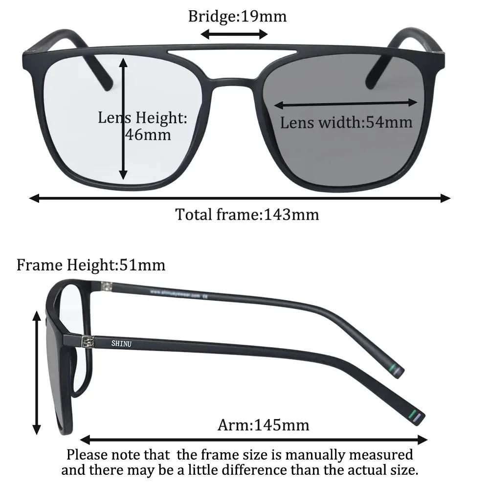 Shinu Progressive Multifocus Reading Glasses For Men Multifocal Photochromic Grey Progressive Glasses