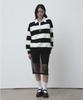 THE GREEN LAB Striped Rugby Collar Sweatshirt [Black]